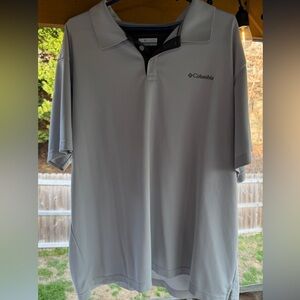 Columbia Men's Light Gray Polo Shirt 2XL